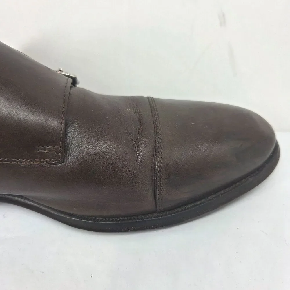 Suit Supply Mens Brown Leather Double Monk Strap Shoes Size US 9.5 M EUR 42.5